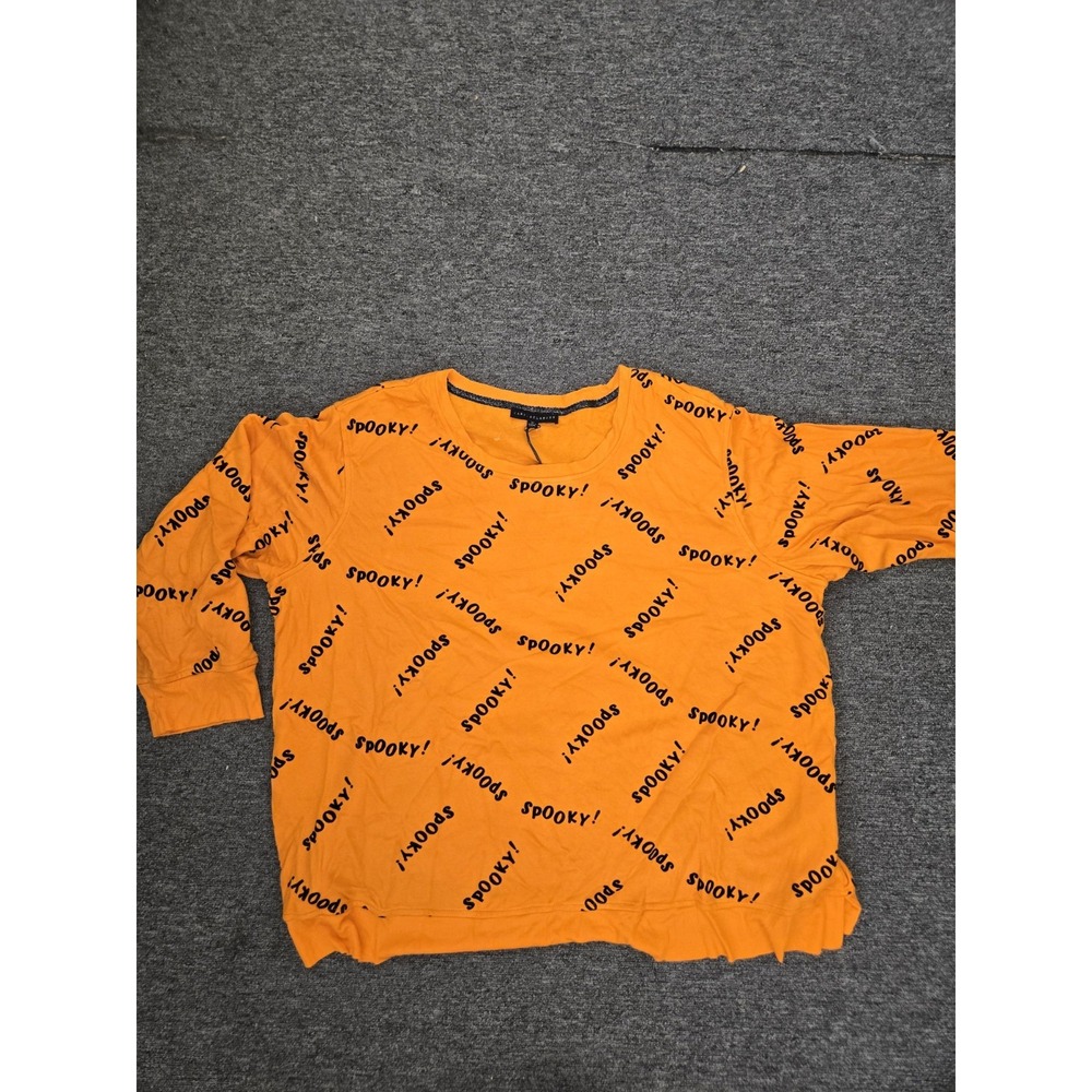 Jane and Delancey Halloween Top Sz 3X Orange and Black
